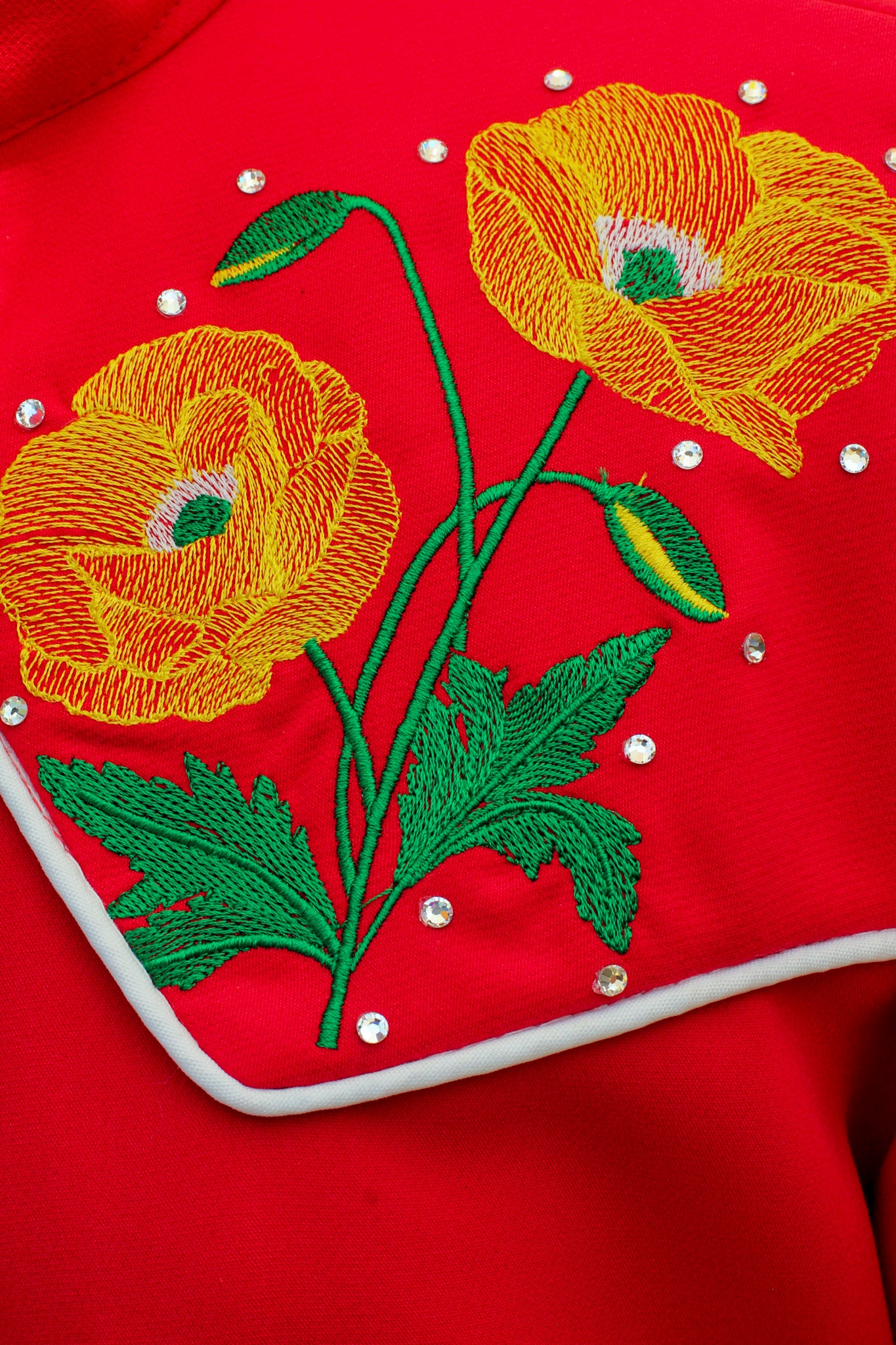 Cropped Poppy Flower Jacket